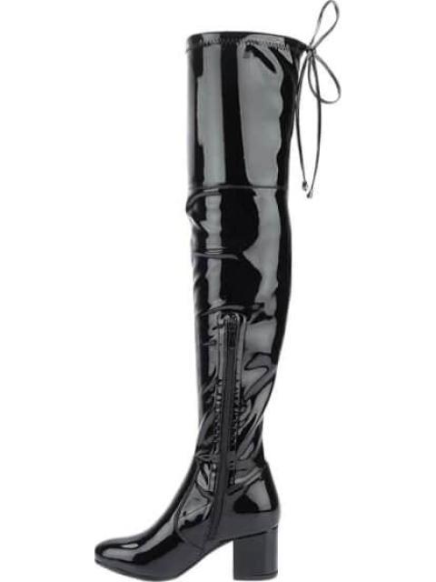 BOTA EXTRA LARGA STRETCH NEGRO YAELI