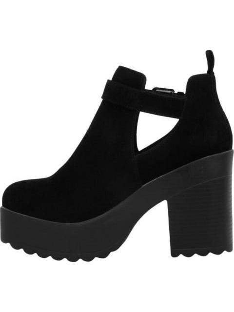 BOTA GAMUZA CON PLATAFORMA NEGRO TIERRA BENDITA