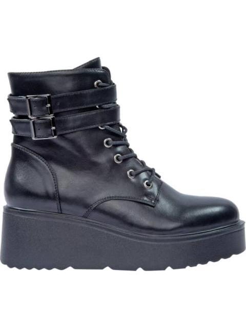 BOTA HEBILLAS CON PLATAFORMA NEGRO VI LINE