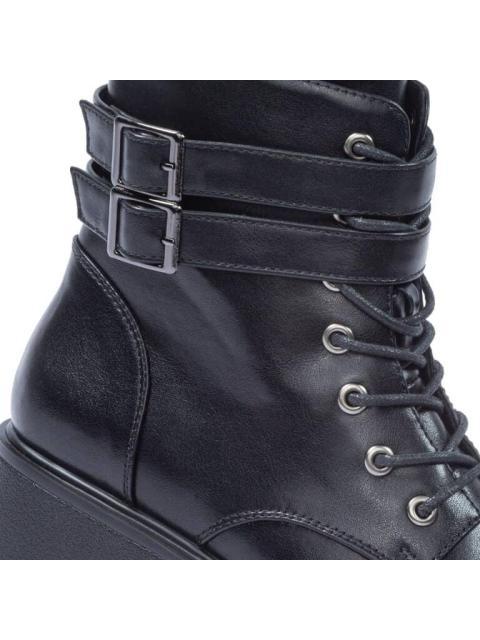 BOTA HEBILLAS CON PLATAFORMA NEGRO VI LINE