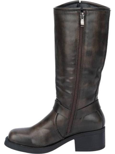 BOTA HEBILLAS TACON CUADRADO CAFE GOODYEAR