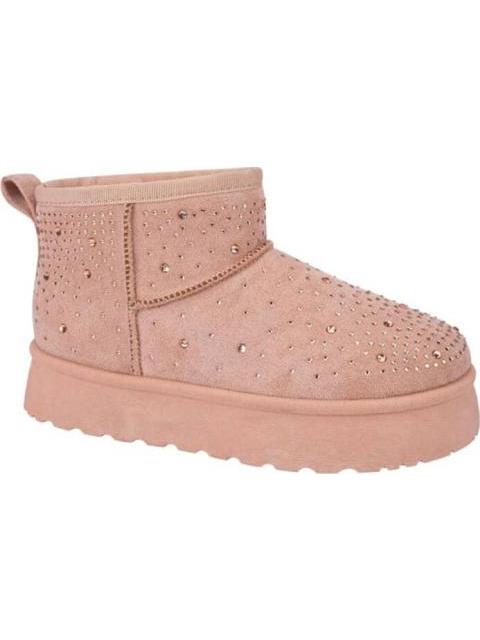 BOTA INVERNAL CON PEDRERIA ROSA VIVIS SHOES KIDS