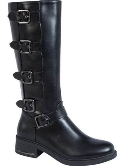 BOTA LARGA HEBILLAS NEGRO VIVIS SHOES KIDS