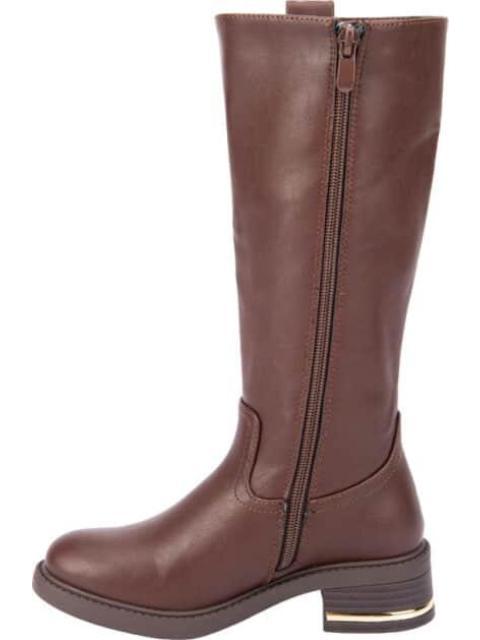 BOTA LARGA TACON BAJO CAFE VIVIS SHOES KIDS