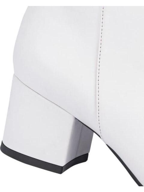 BOTA LISA TACON CUADRADO BLANCO YAELI