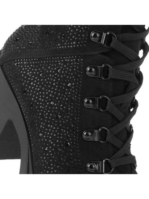 BOTA MILITAR ANTE CON PEDRERIA NEGRO THALIA SODI