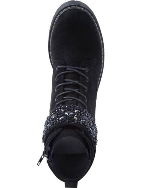 BOTA MILITAR CON PEDRERIA NEGRO GOODYEAR