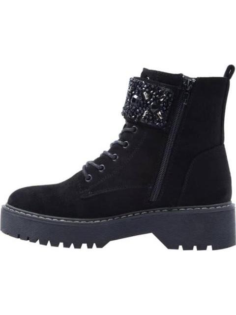 BOTA MILITAR CON PEDRERIA NEGRO GOODYEAR