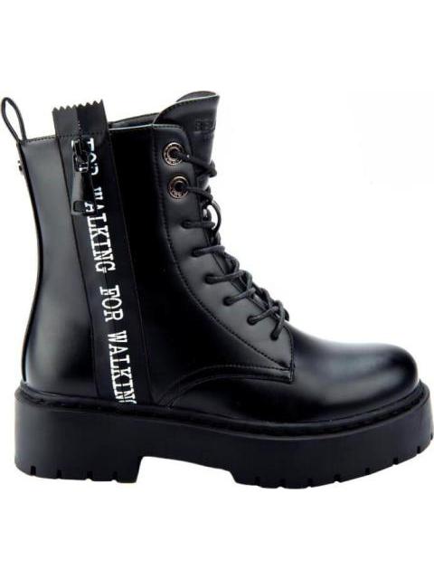 BOTA MILITAR FRASE LATERAL NEGRO BELINDA PEREGRIN