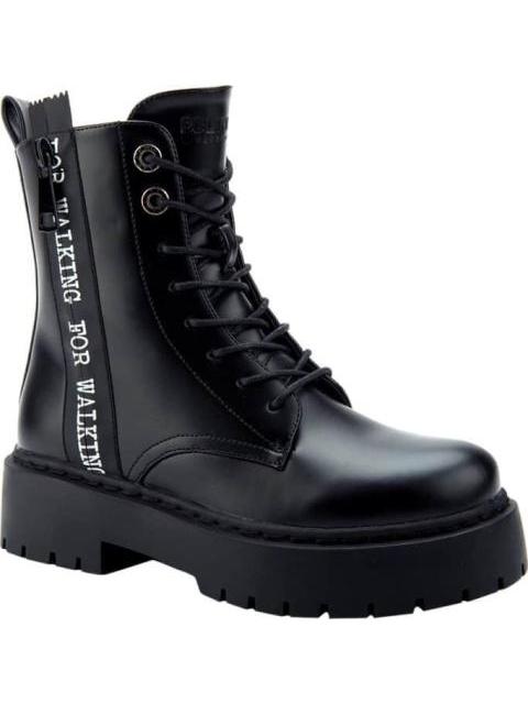 BOTA MILITAR FRASE LATERAL NEGRO BELINDA PEREGRIN