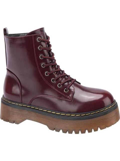 BOTA MILITAR PU CON PLATAFORMA VINO GOODYEAR