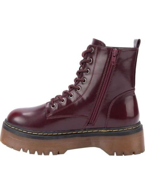 BOTA MILITAR PU CON PLATAFORMA VINO GOODYEAR