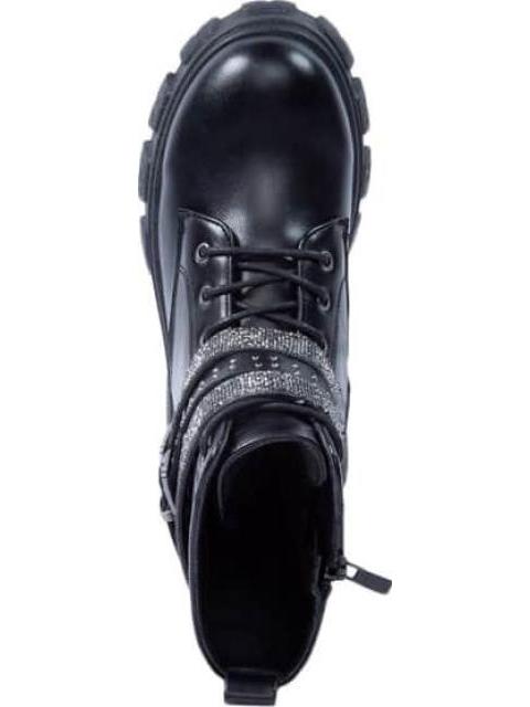 BOTA MILITAR TIRAS CON PIEDRAS NEGRO TIERRA BENDITA