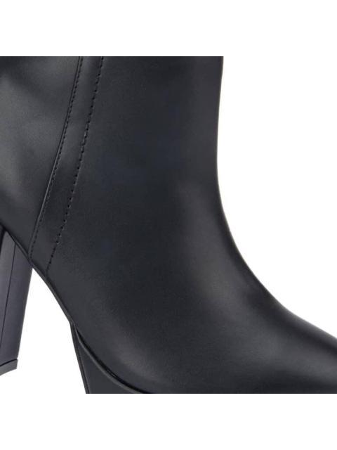 BOTA PU TACON ALTO NEGRO SAO PAULO
