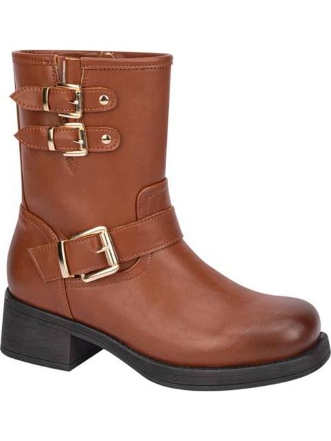 BOTA TACON BAJO HEBILLAS COGNAC GOODYEAR