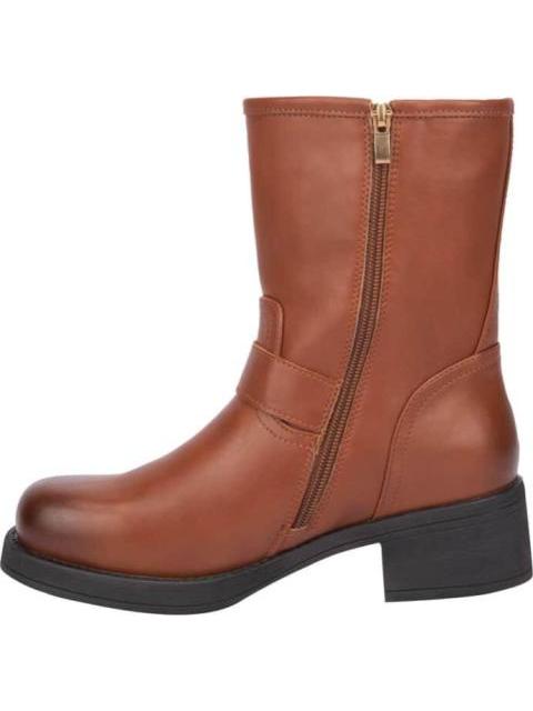 BOTA TACON BAJO HEBILLAS COGNAC GOODYEAR