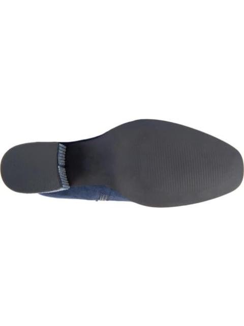 BOTA TACON CON PEDRERIA AZUL MARINO YAELI