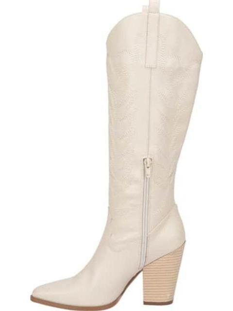 BOTA TEXANA BORDADA BEIGE TIERRA BENDITA DELUXE