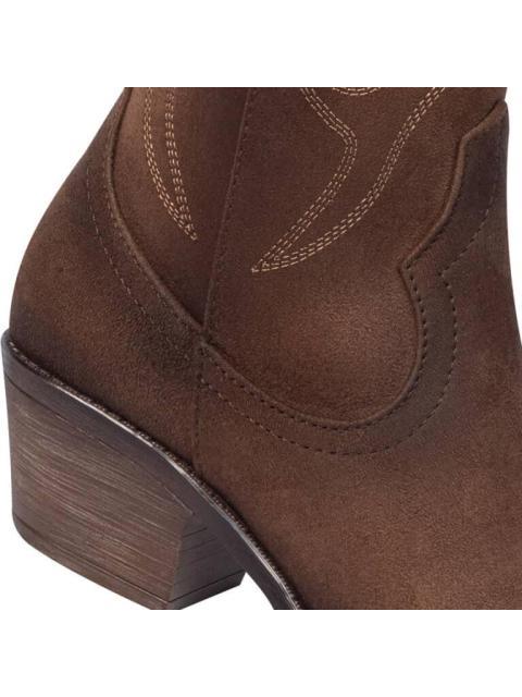 BOTA TEXANA BORDADA CAFE TIERRA BENDITA