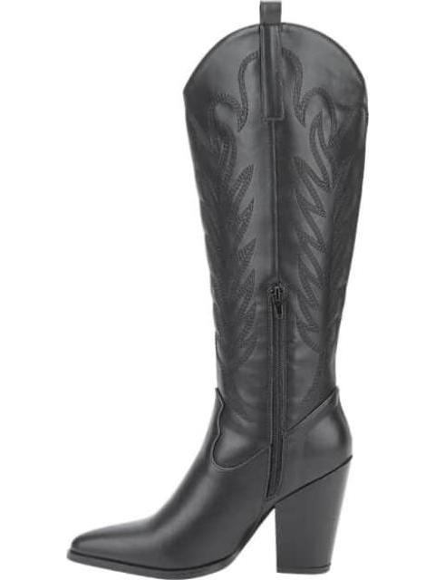 BOTA TEXANA BORDADA NEGRO TIERRA BENDITA DELUXE