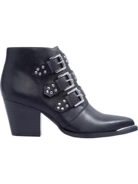 BOTA TEXANA CON ESTOPEROLES NEGRO TIERRA BENDITA DELUXE
