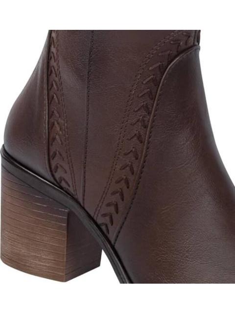 BOTA TEXANA DETALLE TEJIDO MOKA TIERRA BENDITA