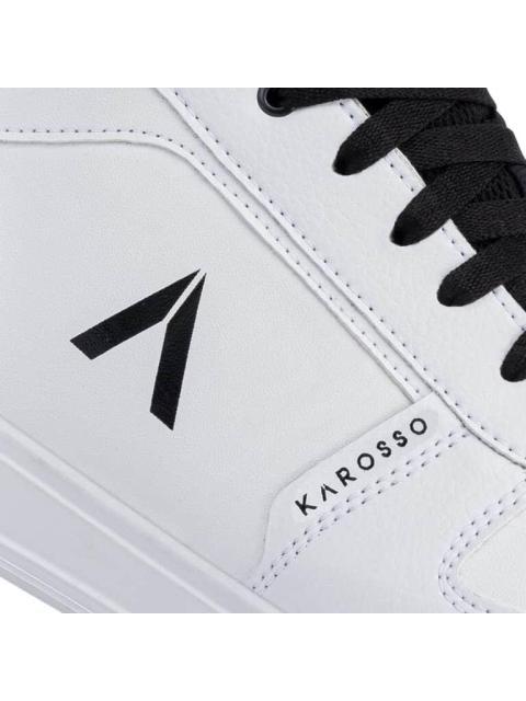 TENIS BOTA CASUAL BLANCO/NEGRO KAROSSO