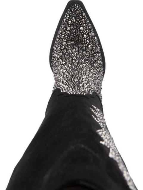 BOTA VAQUERA CON PEDRERIA NEGRO THALIA SODI