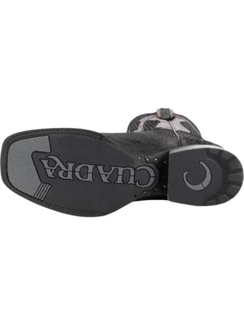 BOTA VAQUERA CUELLO DE TORO NEGRO CUADRA
