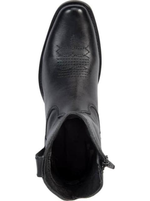 BOTA VAQUERA DE PIEL NEGRO TIERRA BENDITA