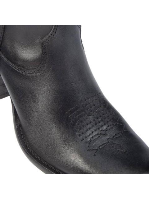 BOTA VAQUERA DE PIEL NEGRO TIERRA BENDITA