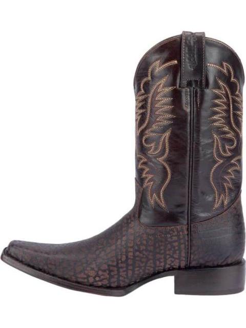 BOTA VAQUERA PIEL GRABADA CAFE JC MCCOY
