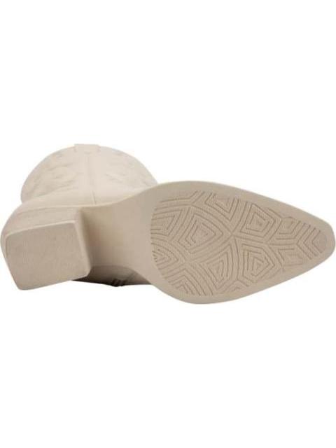 BOTA VAQUERA TUBO BORDADO BEIGE/HUESO TIERRA BENDITA