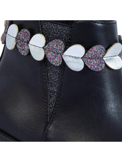 BOTIN CASUAL CORAZONES NEGRO VIVIS SHOES KIDS