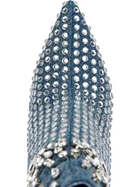 BOTIN DE MEZCLILLA CON PEDRERIA AZUL MEZCLILLA THALIA SODI