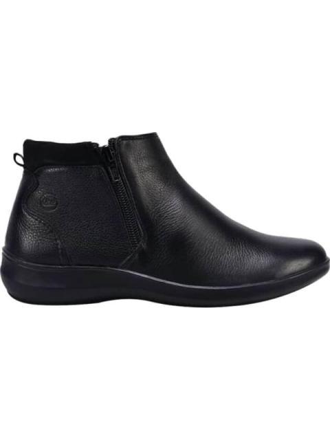 BOTIN DE PIEL DOBLE CIERRE NEGRO FLEXI