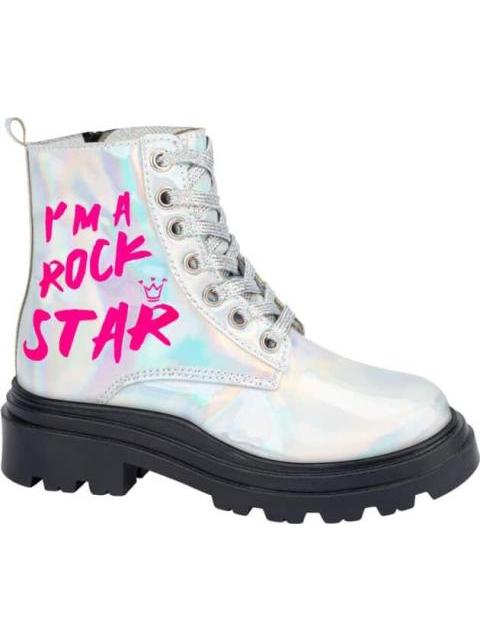 BOTIN MILITAR METALICO PLATA VIVIS SHOES KIDS