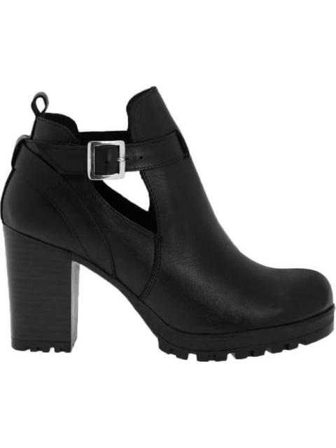 Botin negro online tacon ancho