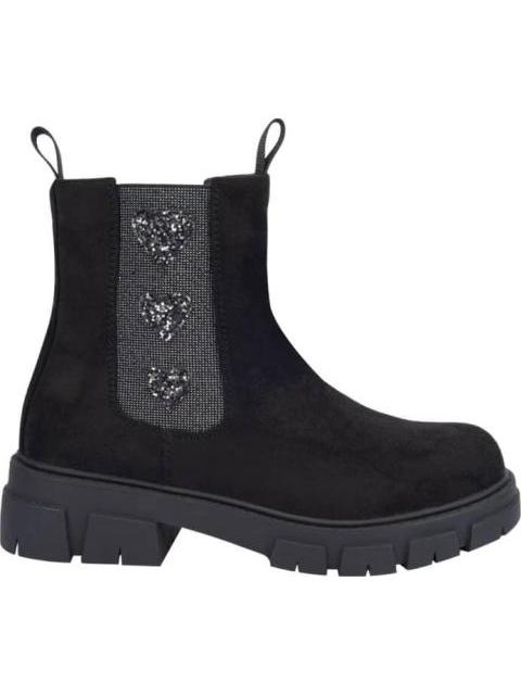 BOTIN SUELA TRACK CORAZONES NEGRO VIVIS SHOES KIDS