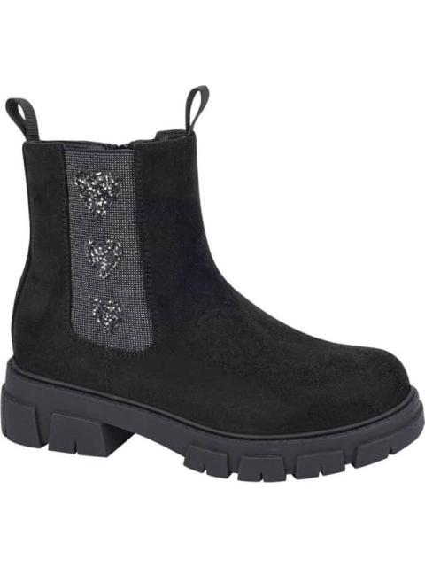BOTIN SUELA TRACK CORAZONES NEGRO VIVIS SHOES KIDS
