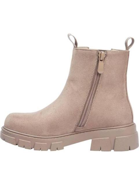BOTIN SUELA TRACK CORAZONES TAUPE VIVIS SHOES KIDS