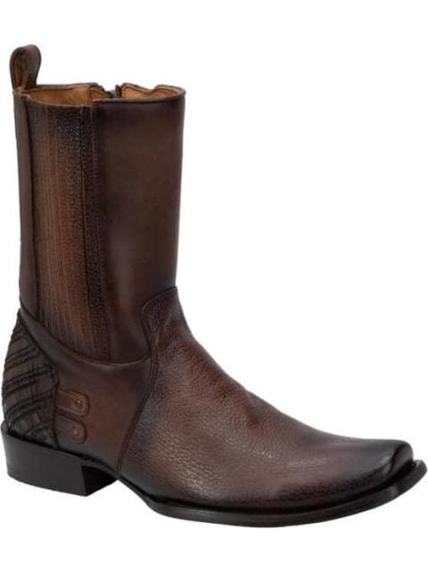 BOTIN VAQUERO CIERRE INTERNO MIEL CUADRA