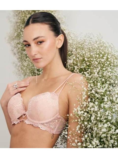 BRASIER DE ENCAJE ROSA CARNIVAL