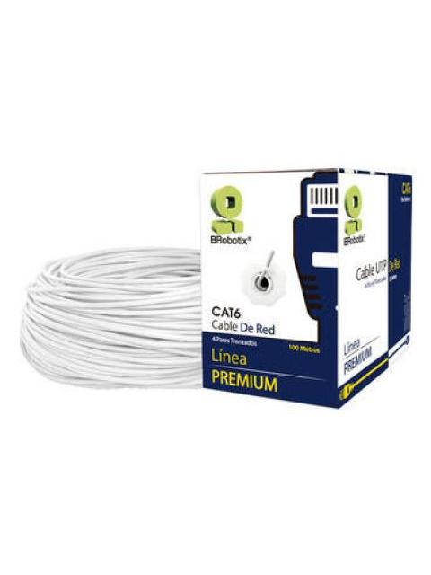 BROBOTIX BOBINA DE CABLE CAT6 UTP 100 METROS BLANCO