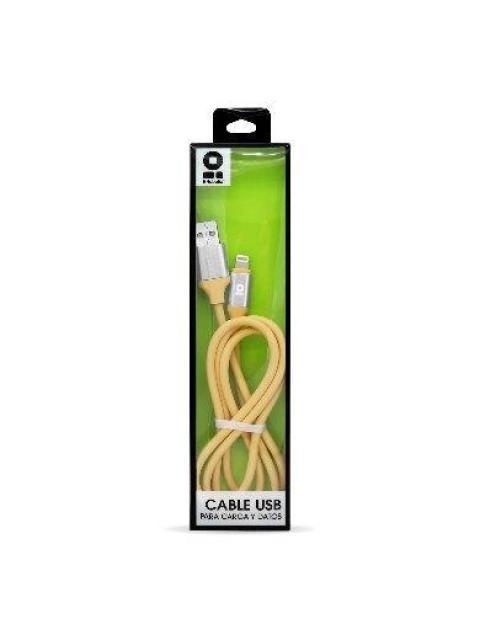 BROBOTIX CABLE DE CARGA LIGHTNING MACHO - USB A MACHO 1 METRO AMARILLO PARA IPHONE-IPAD