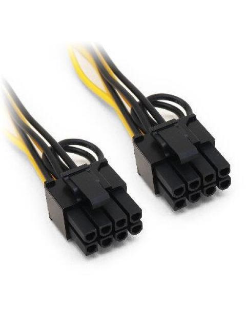 BROBOTIX CABLE DE PODER PCI-E (6-PIN) HEMBRA - 2 X PCI-E (8-PIN) MACHO 20CM NEGRO-AMARILLO