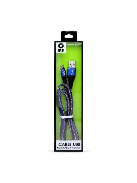 BROBOTIX CABLE USB A MACHO - MICROUSB B MACHO 1 METRO AZUL