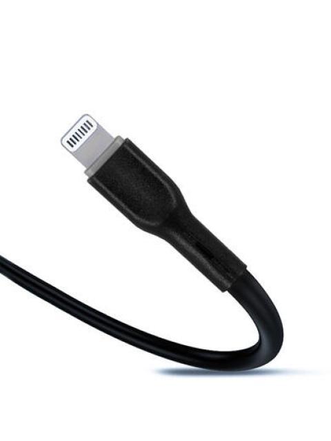 BROBOTIX CABLE USB-C MACHO - LIGHTNING MACHO 1 METRO NEGRO