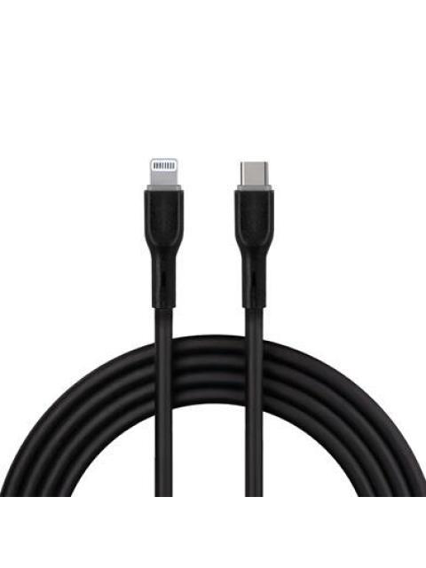 BROBOTIX CABLE USB-C MACHO - LIGHTNING MACHO 1 METRO NEGRO