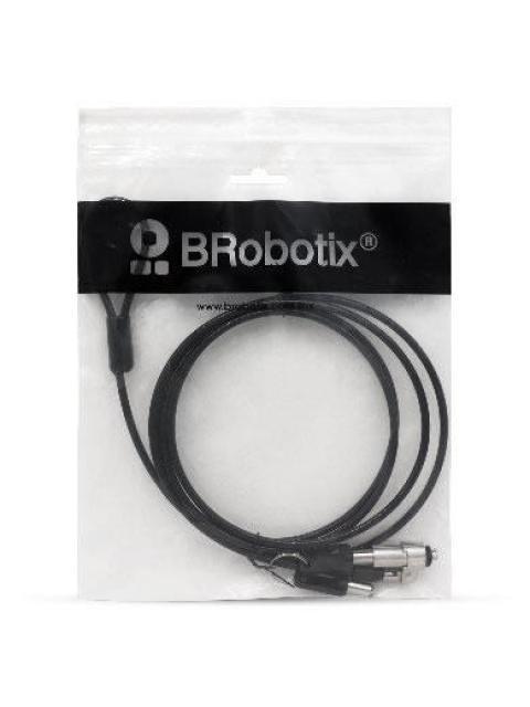 BROBOTIX CANDADO DE LLAVE PARA LAPTOPS 1.8 METROS NEGRO